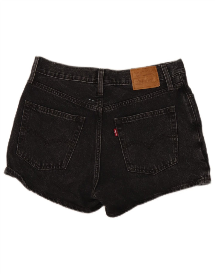 Damskie spodenki jeansowe Levi's W28 Średnia czarna bawełna