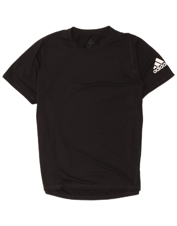 Męska koszulka z grafiką Adidas, duża, czarna, poliestrowa