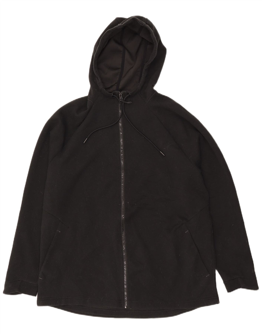 Męski sweter z kapturem i zamkiem RUSSELL ATHLETIC UK 42/44, duży czarny poliester