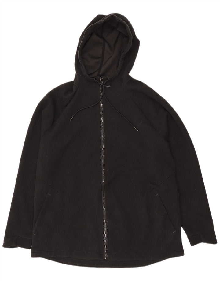 Męski sweter z kapturem i zamkiem RUSSELL ATHLETIC UK 42/44, duży czarny poliester