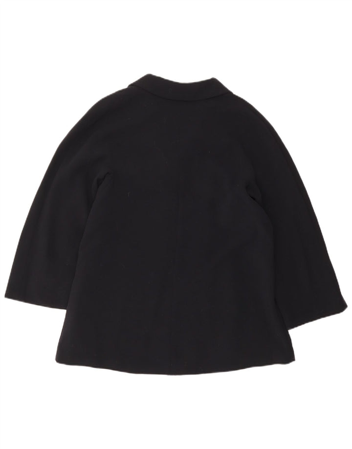 Damska marynarka zapinana na 2 guziki Max Mara UK 10 Mała granatowa wełna