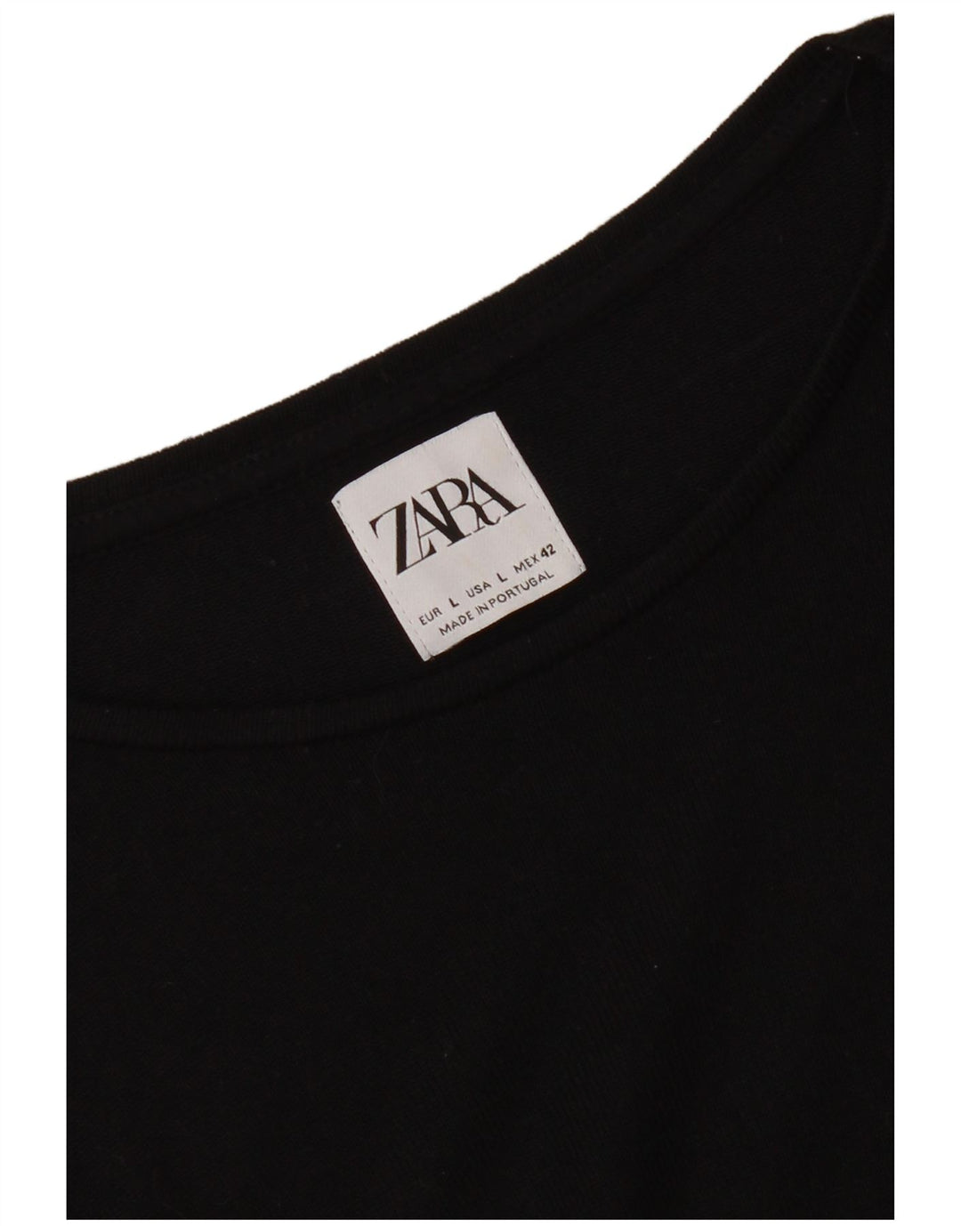 T-shirt damski Zara Top UK 16, duży, czarny