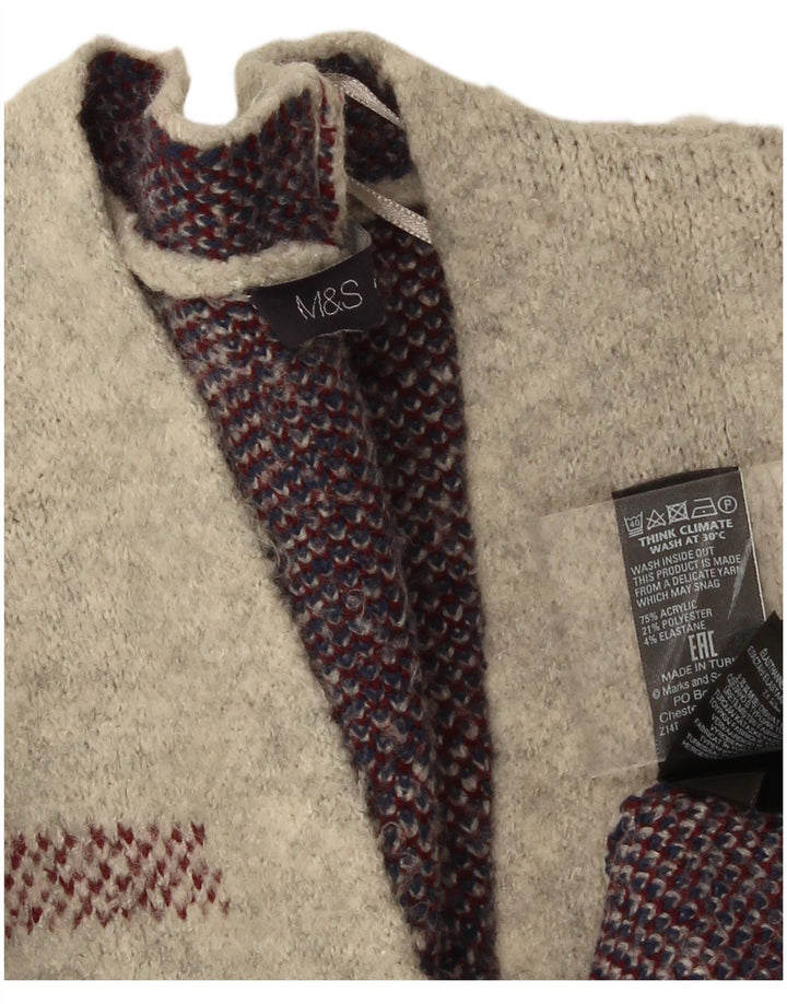 Sweter damski Marks & Spencer Longline Cardigan UK 16, duża, szara krata