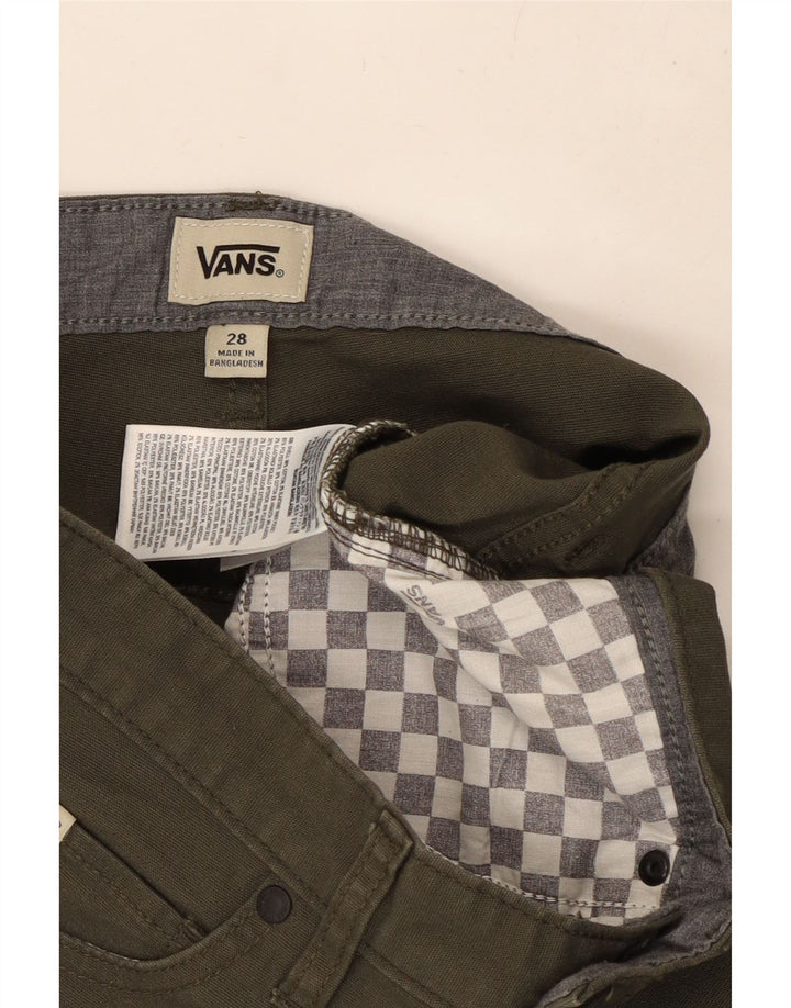 Męskie spodenki codzienne VANS W28, małe, bawełniane w kolorze khaki