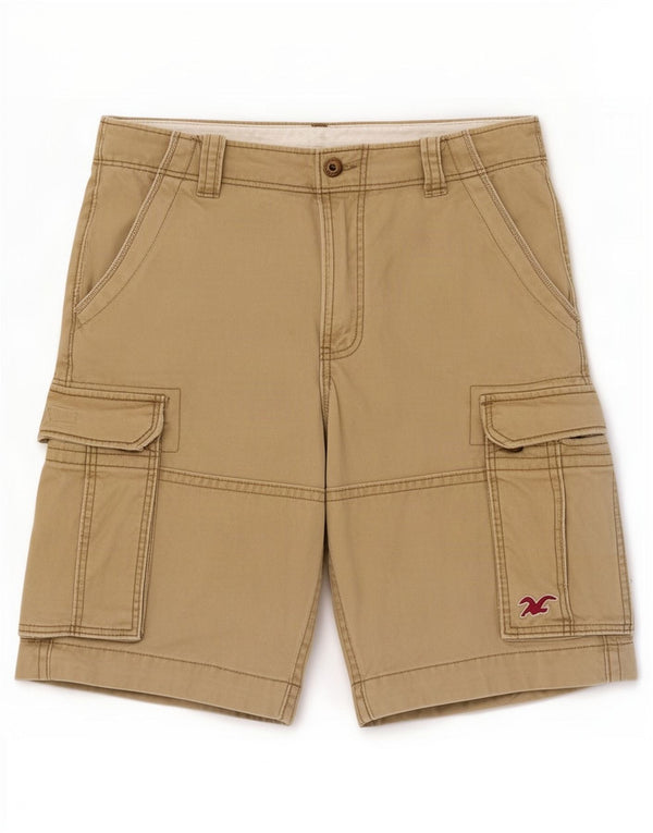 Męskie spodenki cargo Hollister W31 w kolorze średniego beżu, bawełniane