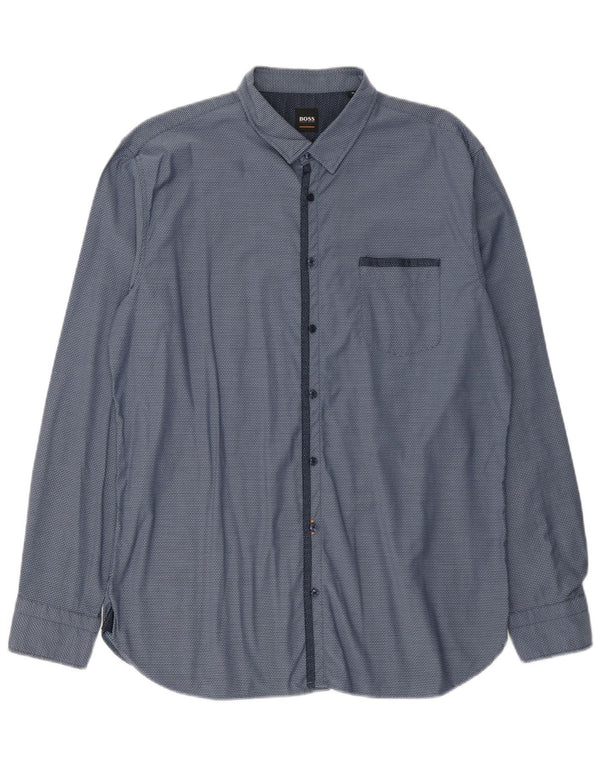 Koszula męska Hugo Boss XL w niebieskie cętki