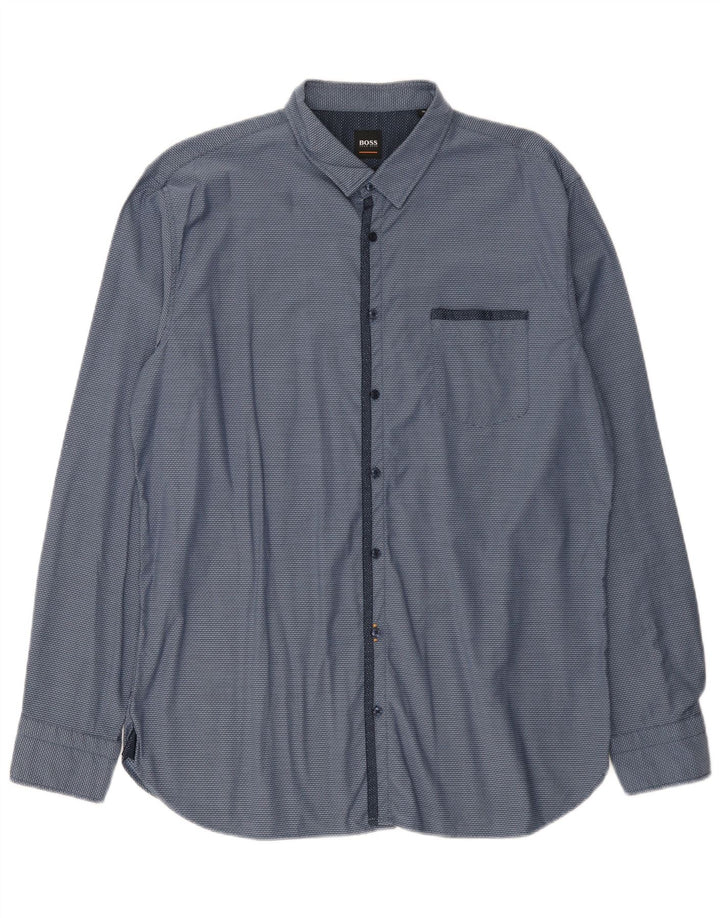 Koszula męska Hugo Boss XL w niebieskie cętki
