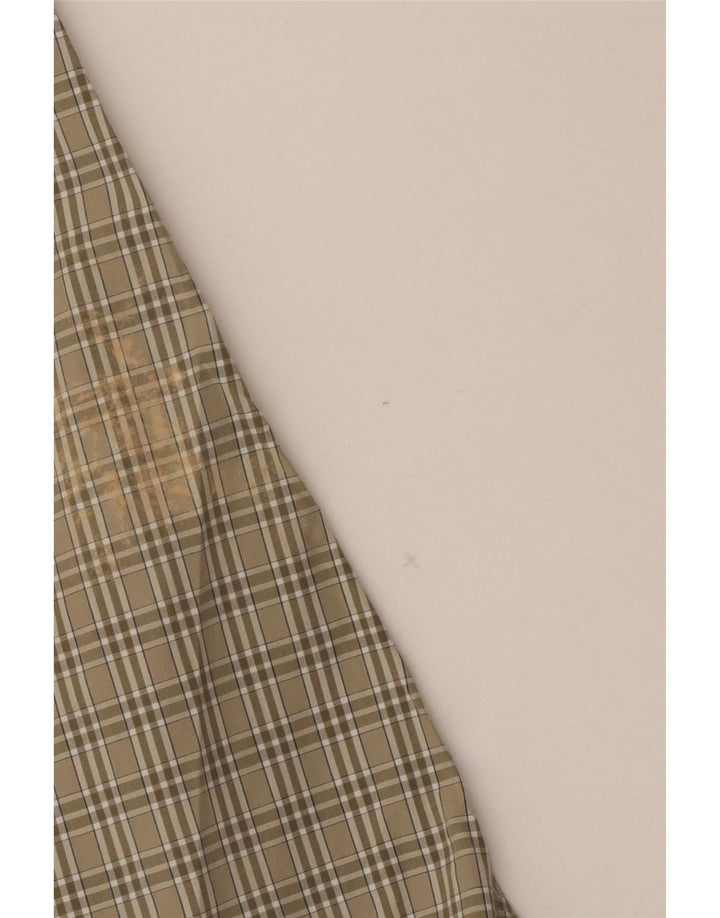 EDDIE BAUER Męska wysoka koszula w dużą kratę khaki, bawełniana