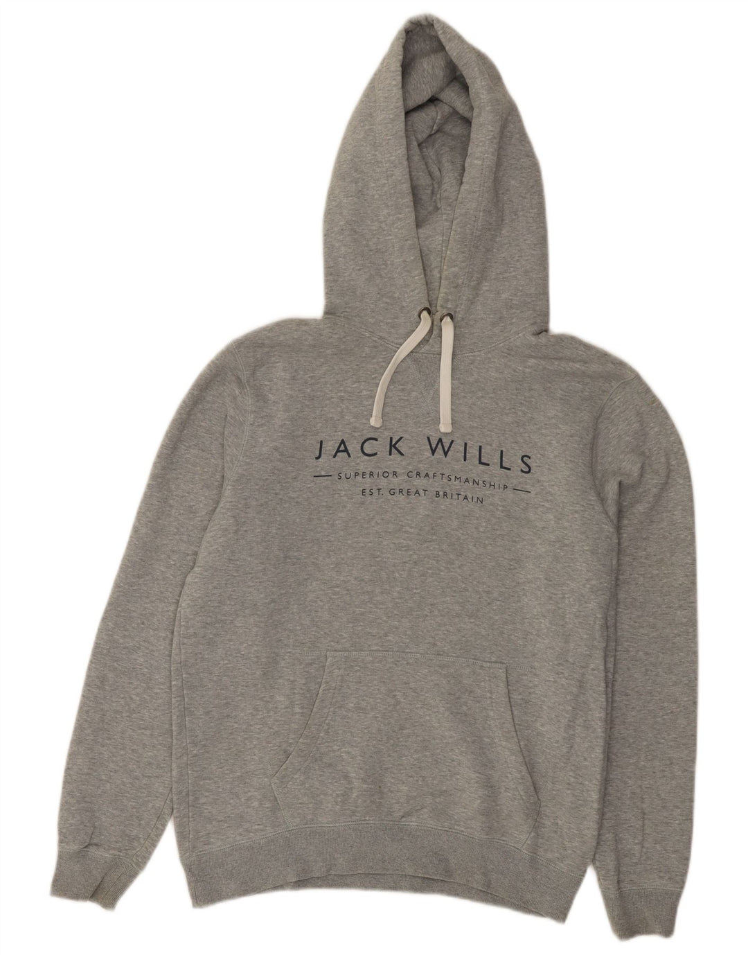 Męski sweter z kapturem Jack Wills, mały, szary, bawełniany