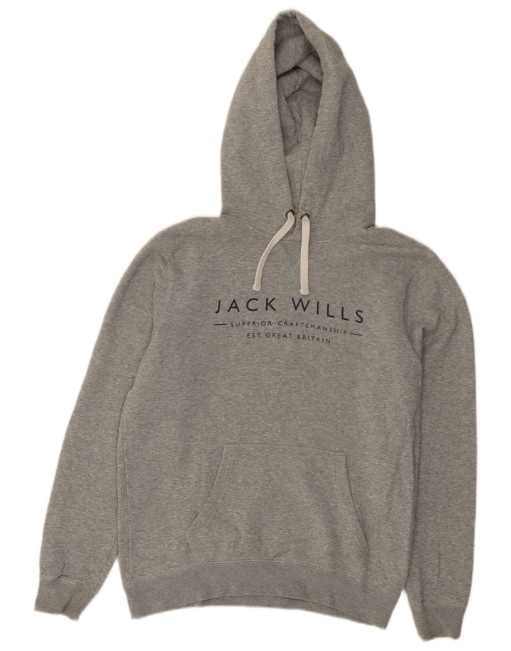 Męski sweter z kapturem Jack Wills, mały, szary, bawełniany
