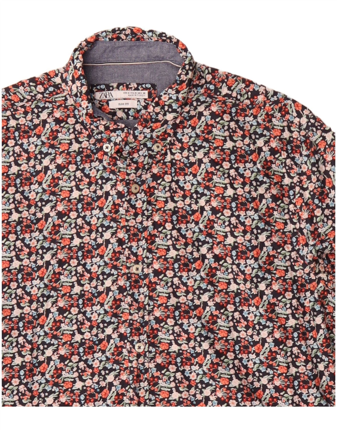 Koszula męska Zara Slim Fit, średnia, wielokolorowa w kwiaty