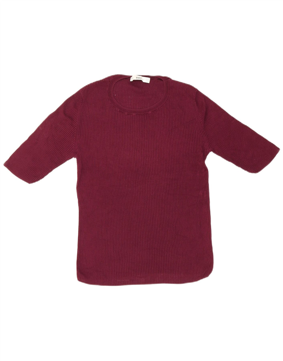 T-shirt damski Zara Top UK 12 średni burgund