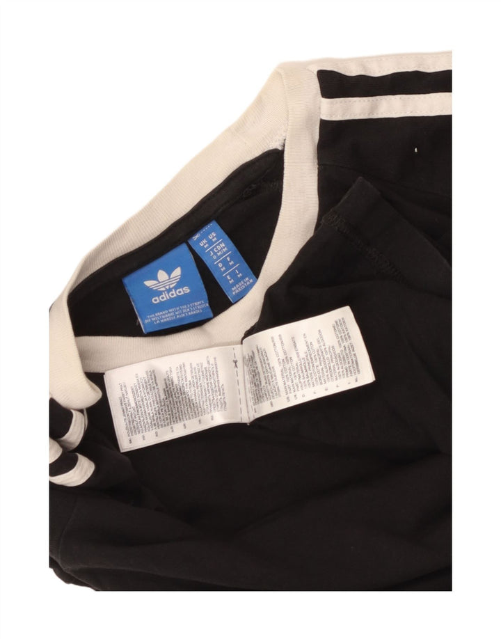 Adidas Męski T-shirt Top Średni Czarny Bawełniany