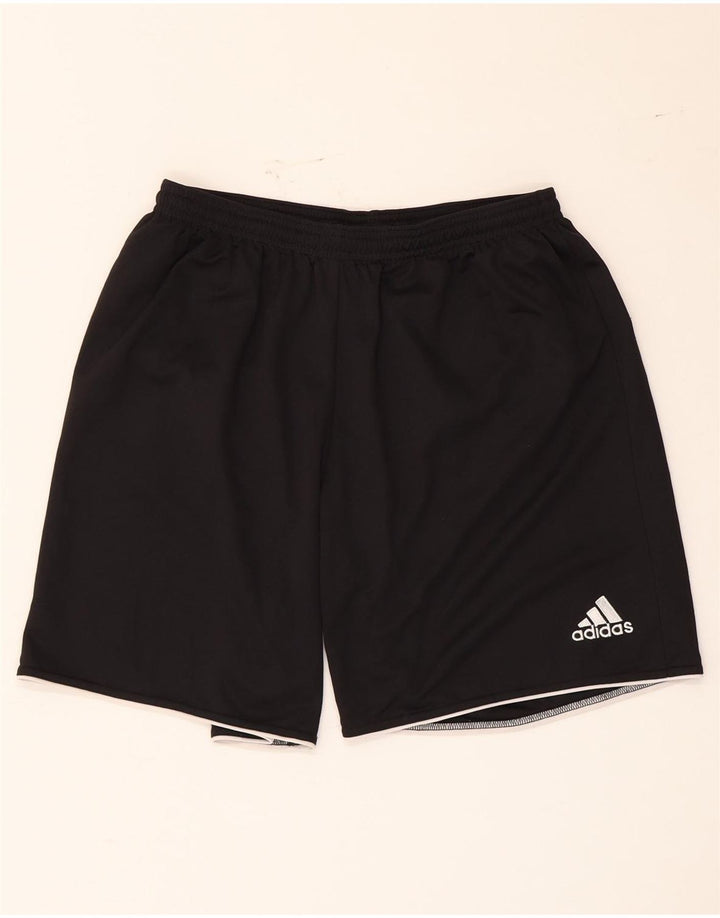 Męskie spodenki sportowe Adidas, duże, czarne, poliestrowe