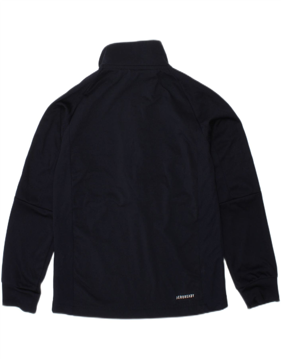 ADIDAS Boys Aeroready Zip Neck Pullover Tracksuit Top 7-8 Years Navy Blue Vintage Adidas and Second-Hand Adidas from Messina Hembry 