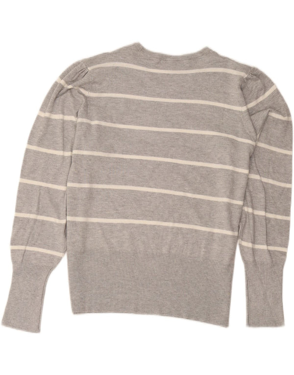 Marks & Spencer Damski sweter z okrągłym dekoltem, UK 18 XL, szare paski