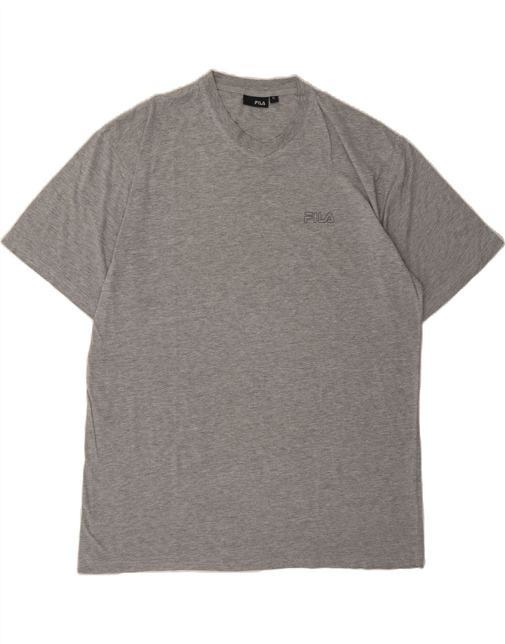 FILA Mens T-Shirt Top XL Grey Cotton Vintage Fila and Second-Hand Fila from Messina Hembry 