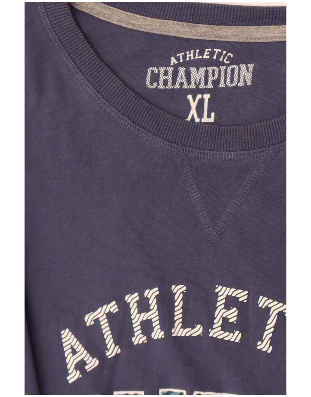 Męski graficzny top Champion z długim rękawem XL, niebieski