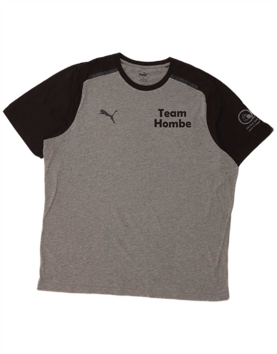 Męski T-shirt z grafiką PUMA, góra XL, szary, blok kolorów