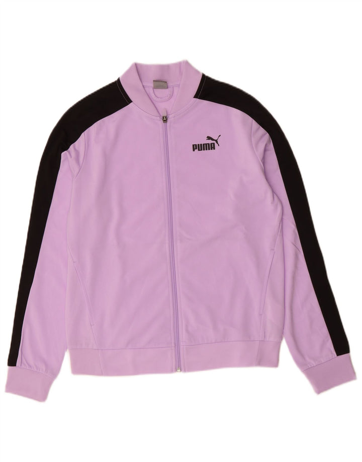 Damska bluza dresowa Puma Oversize UK 10, mała, fioletowa, z blokami kolorów