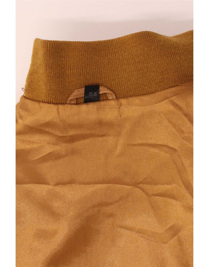 Vintage męska zamszowa kurtka bomber IT 54 2XL beżowa