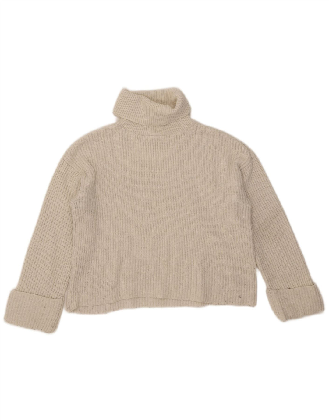 Marks & Spencer Damski sweter z okrągłym dekoltem, UK 14, średni biały