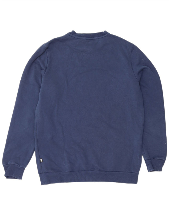 Męska bluza z grafiką Puma, mała, granatowa, bawełniana