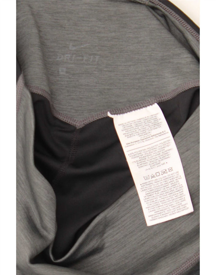 Damskie legginsy Nike Dri Fit UK 12, poliester w kolorze średnioszarym