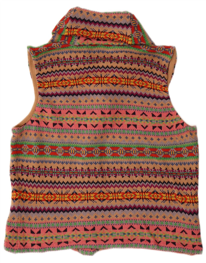 Damski sweter rozpinany bez rękawów Chaps UK 18 XL, wielokolorowy Fair Isle