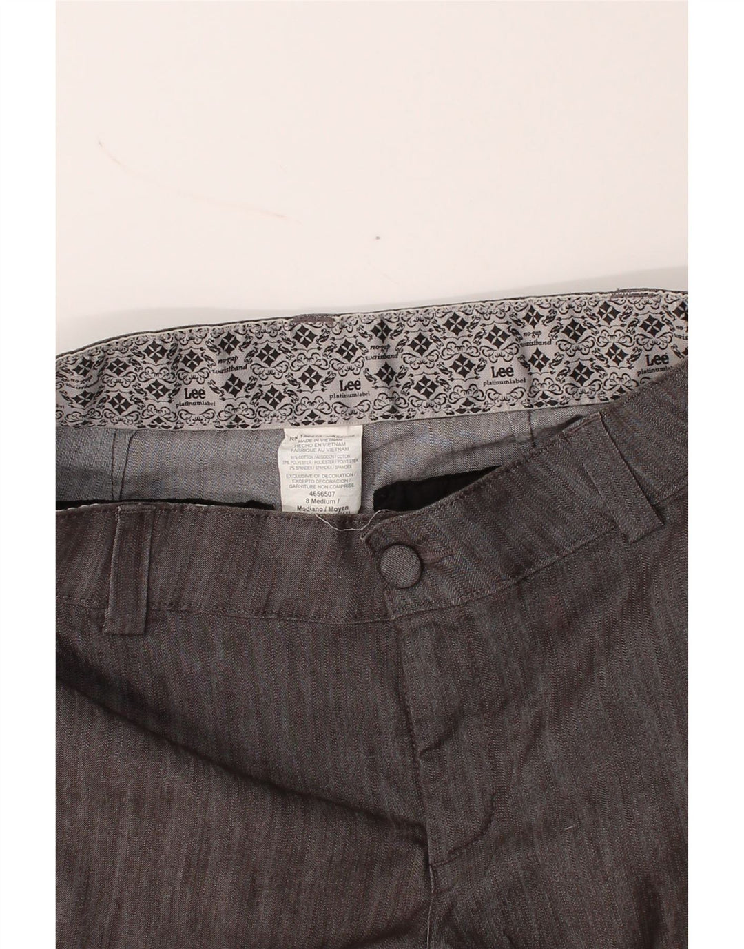 LEE Womens Straight Casual Trousers US 8 Medium W32 L32 Grey Cotton Vintage Lee and Second-Hand Lee from Messina Hembry 