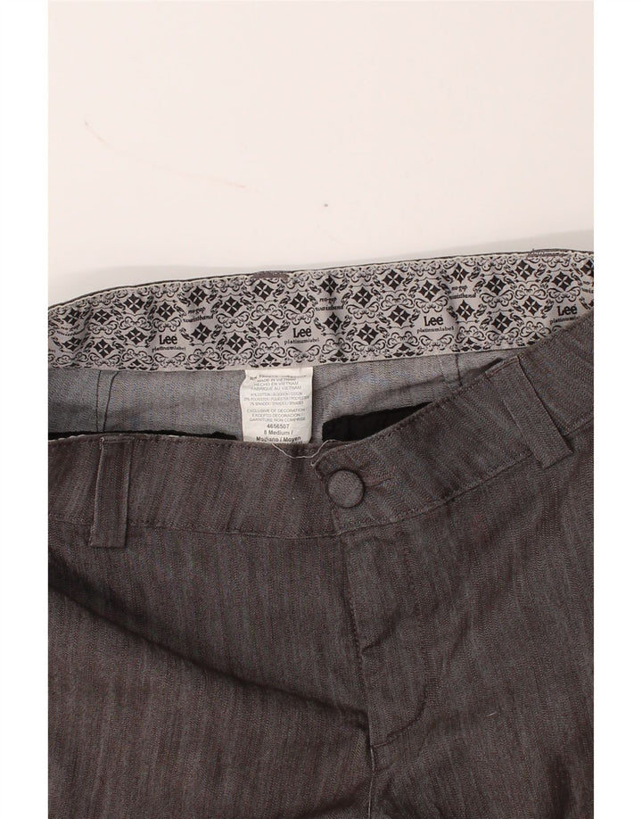 LEE Womens Straight Casual Trousers US 8 Medium W32 L32 Grey Cotton Vintage Lee and Second-Hand Lee from Messina Hembry 