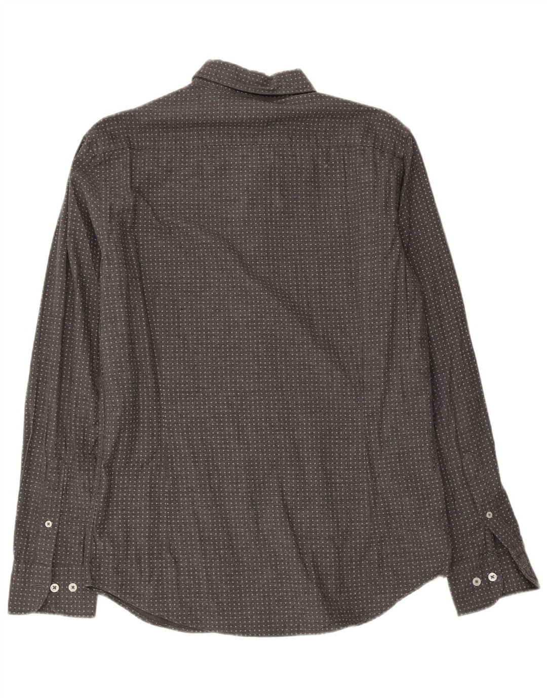 Koszula męska Massimo Dutti Średnioszara, geometryczna bawełna