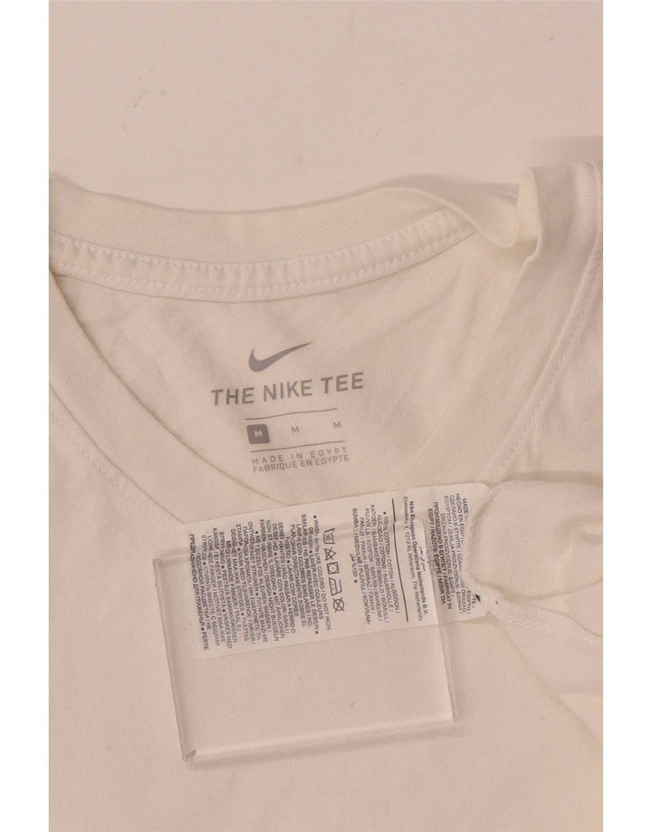 T-shirt męski Nike, średni, biały, bawełniany