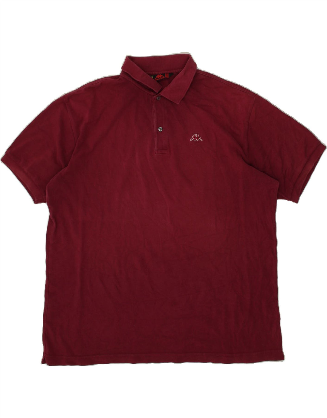KAPPA Mens Polo Shirt 2XL Maroon Cotton Vintage Kappa and Second-Hand Kappa from Messina Hembry 