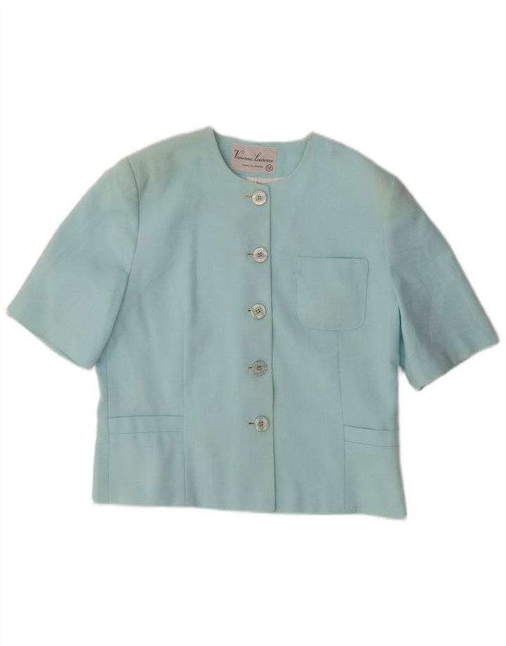 VIVIENNE LAURENCE Damska marynarka zapinana na 5 guzików UK 12, średni niebieski