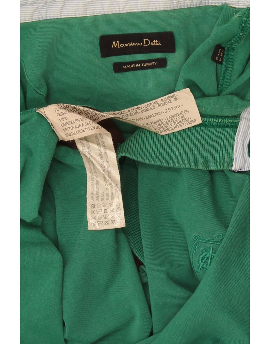 Męska koszulka polo Massimo Dutti XL, zielona bawełna