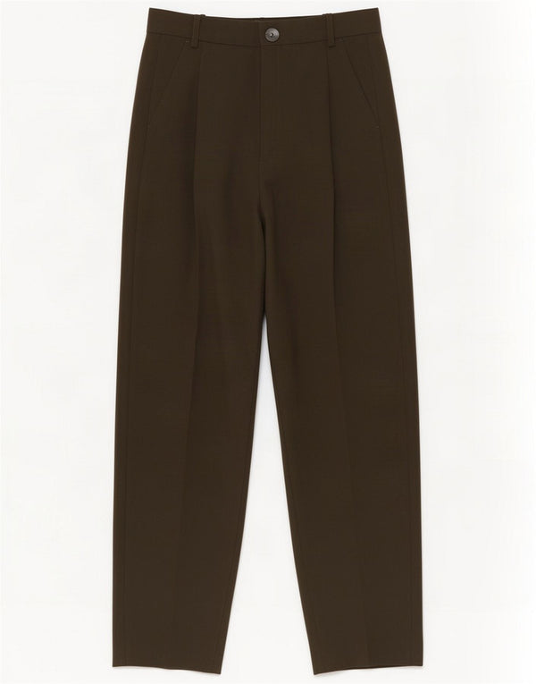 Spodnie damskie Zara Pegged Chino, średnie W30 L30, brązowe