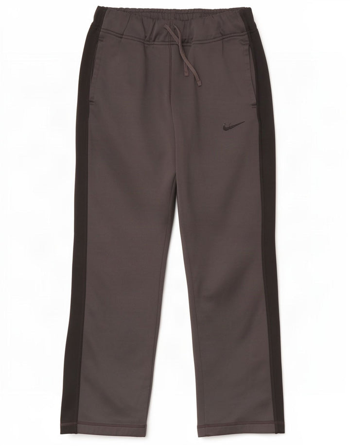 Męskie spodnie dresowe Nike Therma-Fit, małe, szare, z blokami kolorów, z poliestru