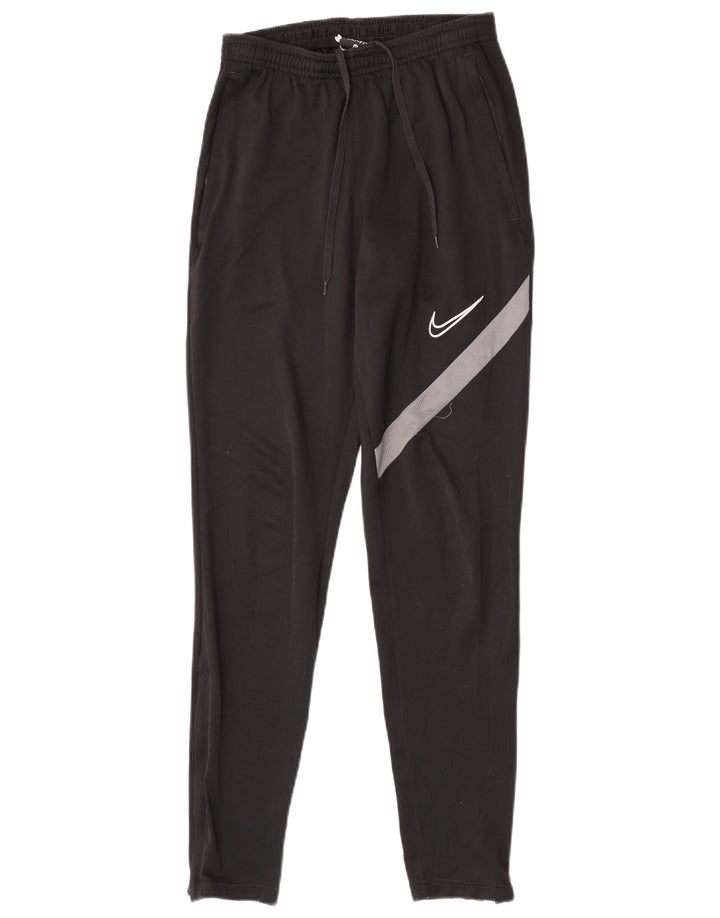 Męskie spodnie dresowe Nike Dri Fit XS, czarny poliester z blokami kolorów