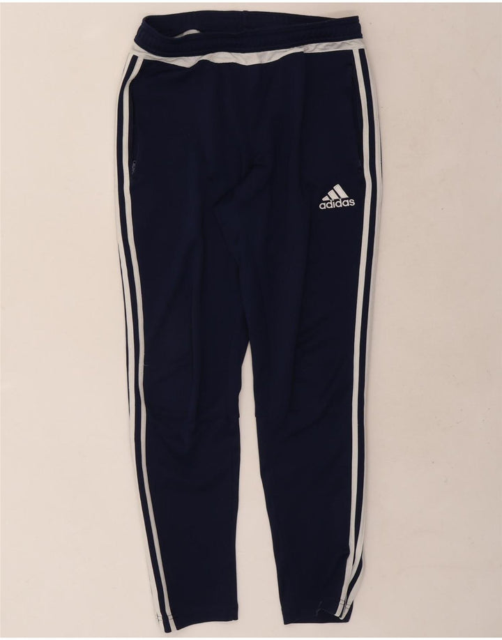 Męskie spodnie dresowe Adidas Climacool, średni granatowy poliester