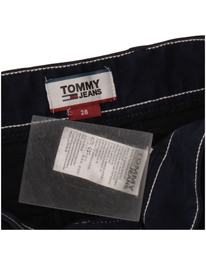 Męskie spodenki chino TOMMY HILFIGER W28 małe, granatowe, bawełniane