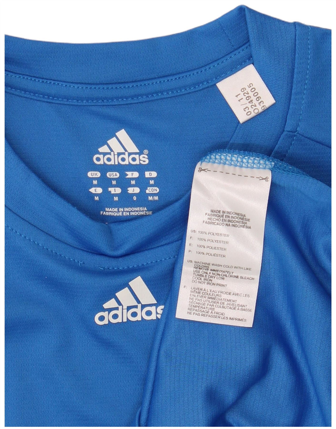 T-shirt męski ADIDAS Top, średni niebieski, poliester