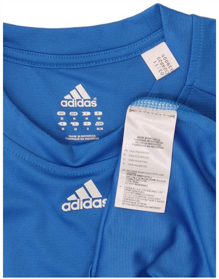 T-shirt męski ADIDAS Top, średni niebieski, poliester