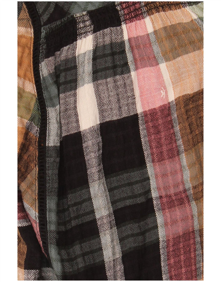 Damska bluzka z długim rękawem FAT FACE UK 12, średnia wielobarwna kratka