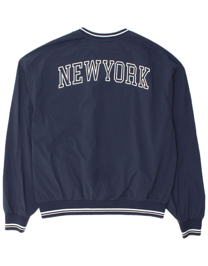 Męski dres Zara New York Graphic o luźnym kroju, mały, granatowy