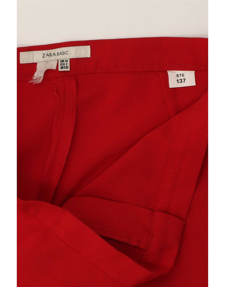 Proste spodnie damskie Zara EU 40 Medium W30 L27 Czerwone