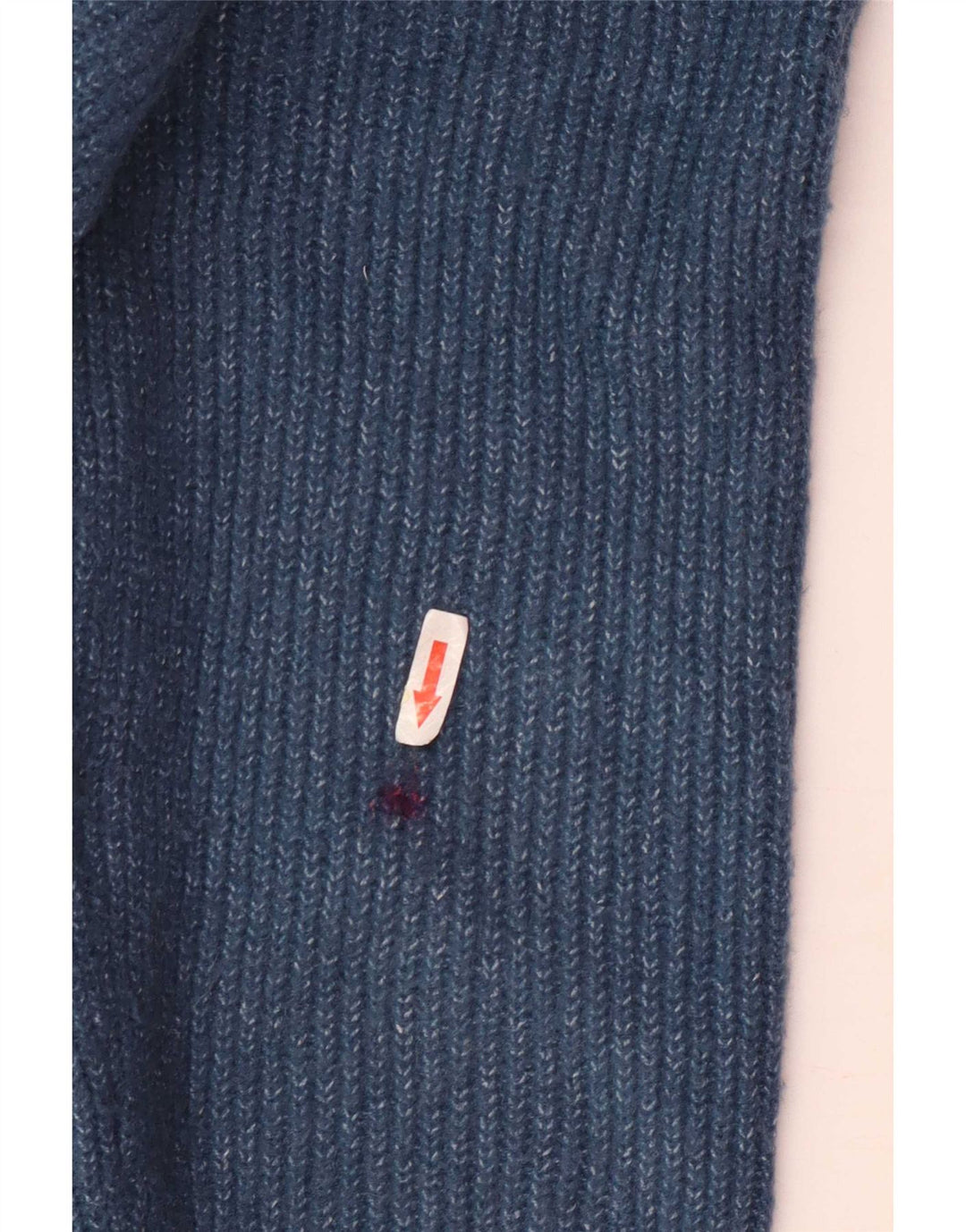 Damski sweter oversize z dekoltem w kształcie litery V, Zara, UK 14, średni niebieski poliester