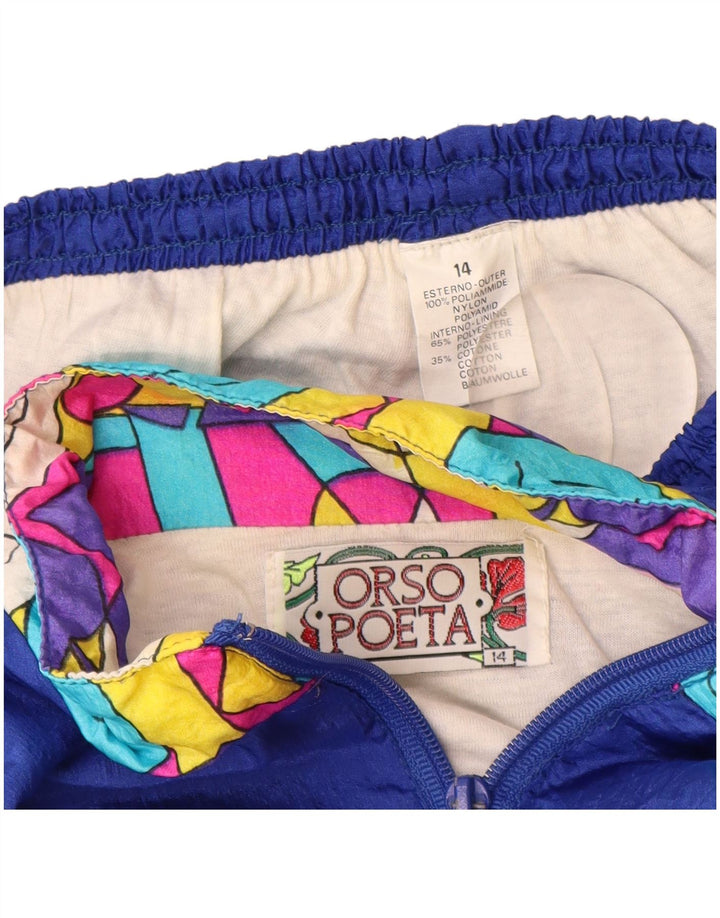 ORSO POETA Chłopięcy pełny dres 13-14 lat Niebieski poliamid w blokach kolorów