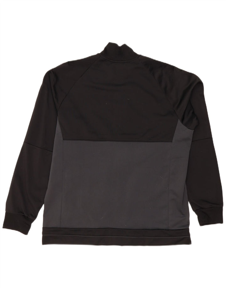 Adidas Męska bluza dresowa XL Szary poliester z blokami kolorów