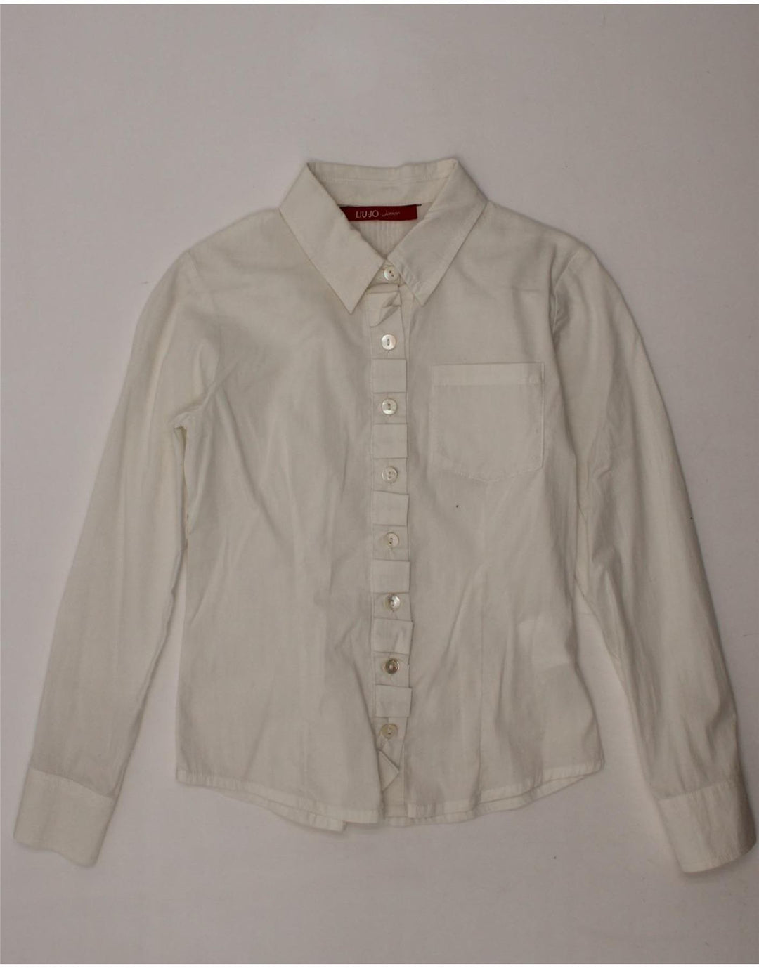 LIU JO JUNIOR Girls Shirt 7-8 Years White Cotton Vintage Liu Jo junior and Second-Hand Liu Jo junior from Messina Hembry 